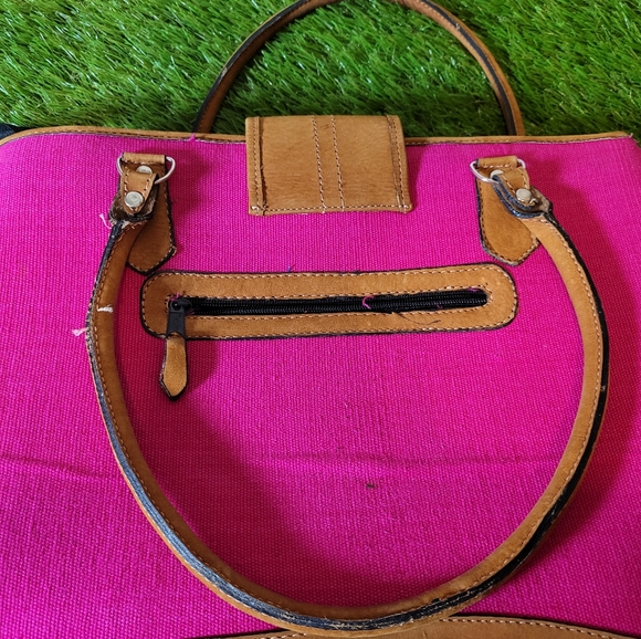 Guatemala Huipil Bag with Leather Handles - Picture 7 of 7